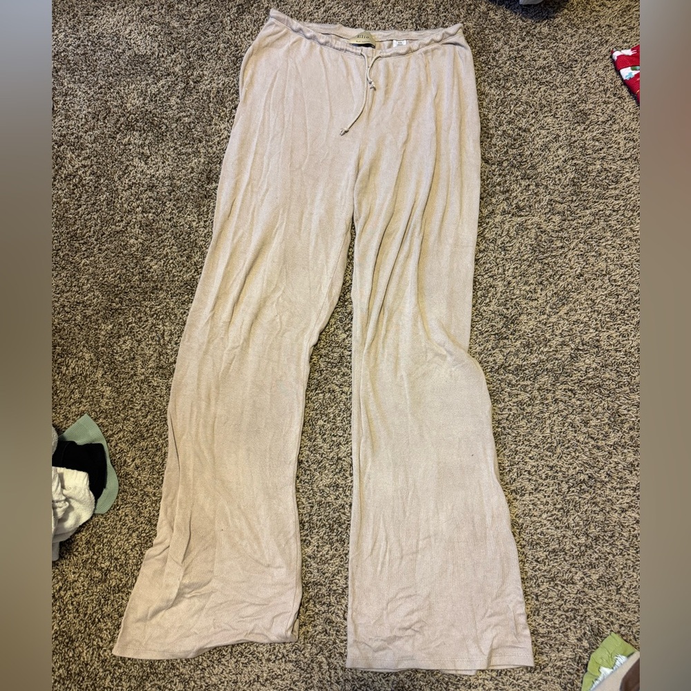 Elie Tahari Beige Wide Leg Pants
